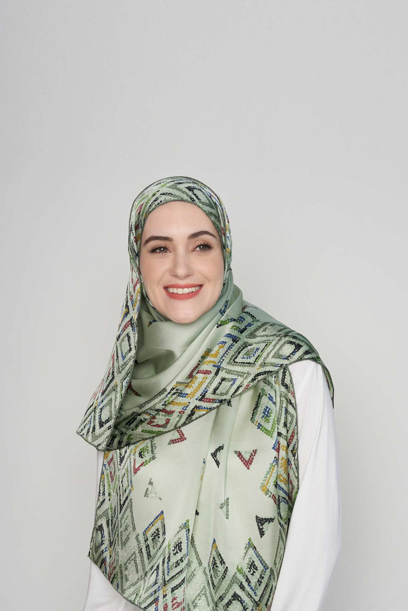 diamond lattices are forever scarf SERIOUSLY SATIN SILK
