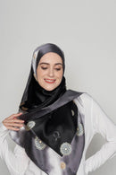 happy pattern scarf SERIOUSLY SATIN SILK