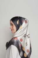 happy pattern scarf SERIOUSLY SATIN SILK