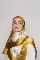 happy pattern scarf SERIOUSLY SATIN SILK