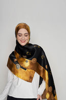 happy pattern scarf SERIOUSLY SATIN SILK