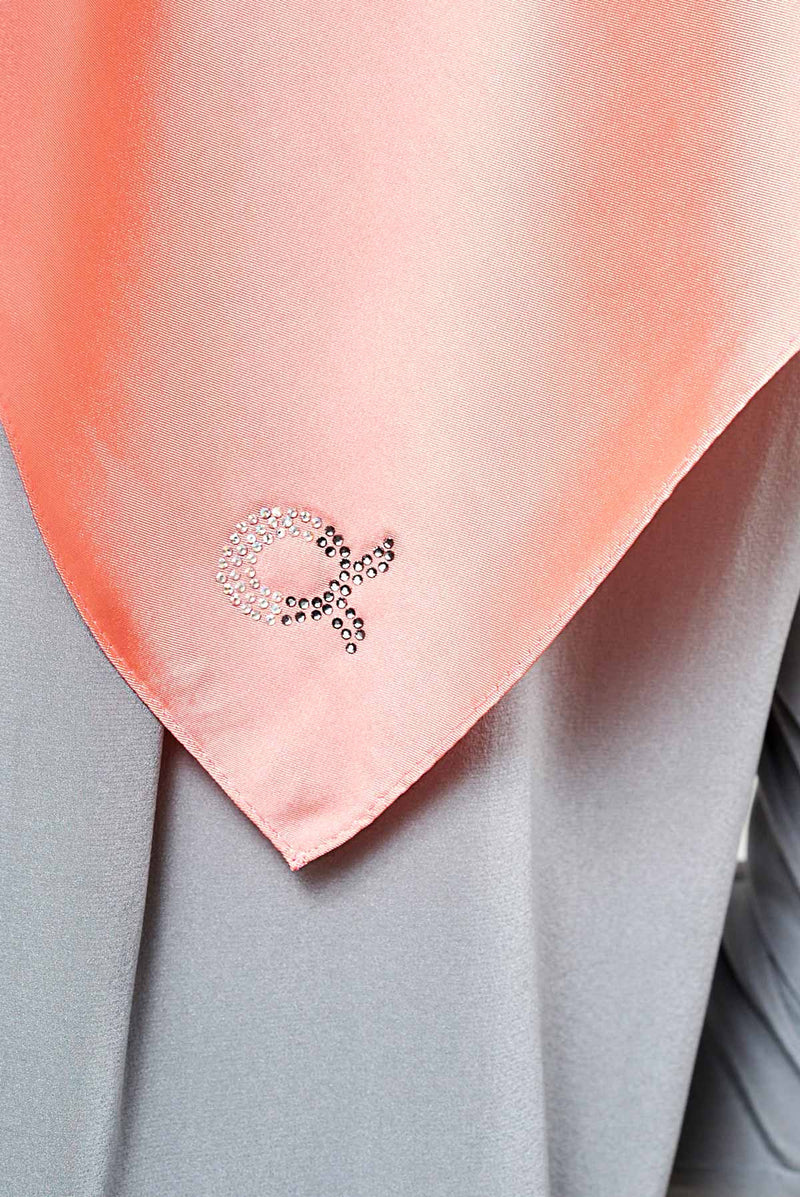 text -- shimmering lush peach