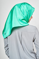 text --shimmering neon mint
