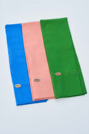 text -- azure blue blush beige kelly green