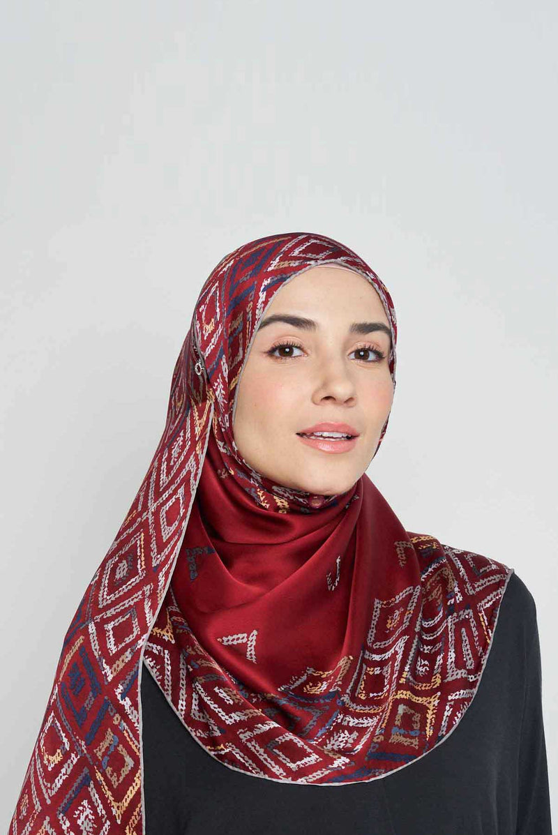 diamond lattices are forever scarf SERIOUSLY SATIN SILK