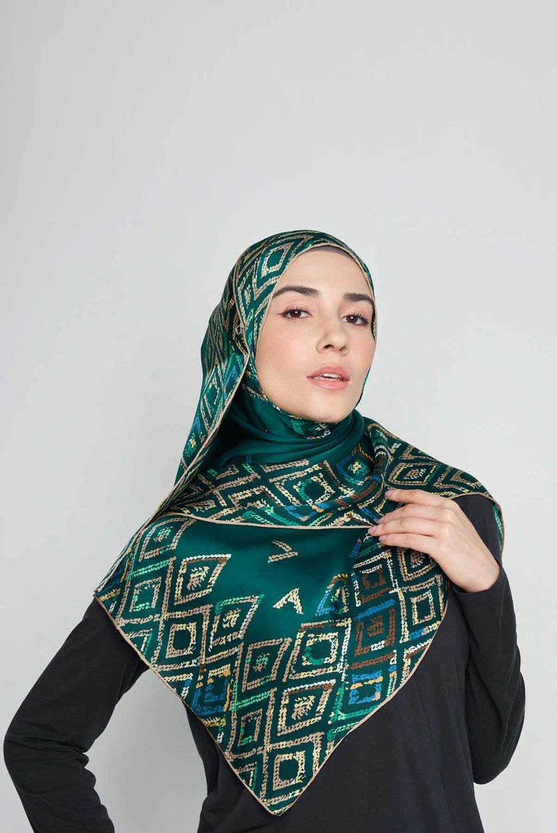 diamond lattices are forever scarf SERIOUSLY SATIN SILK