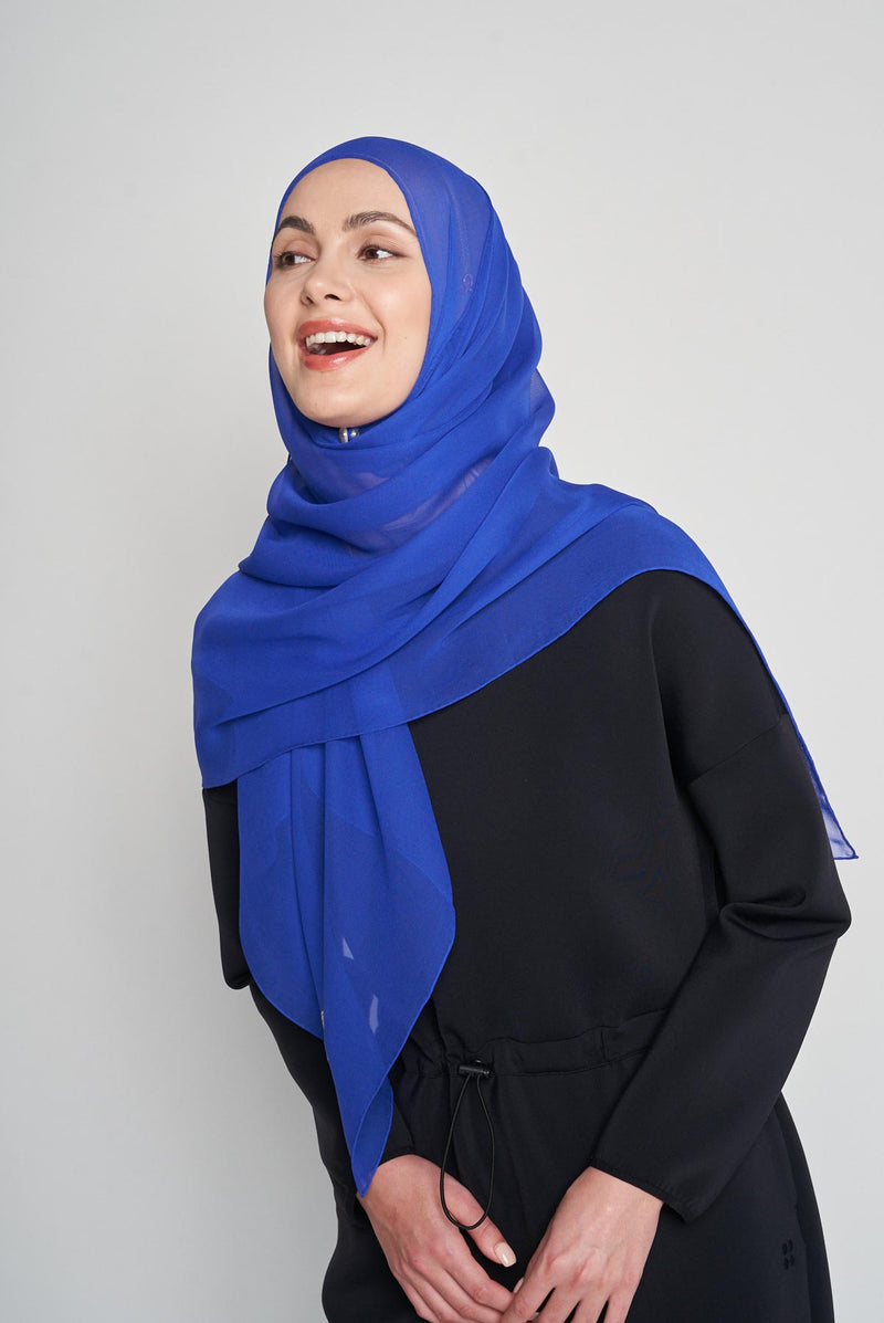 text -- crepe silk magnificent blue