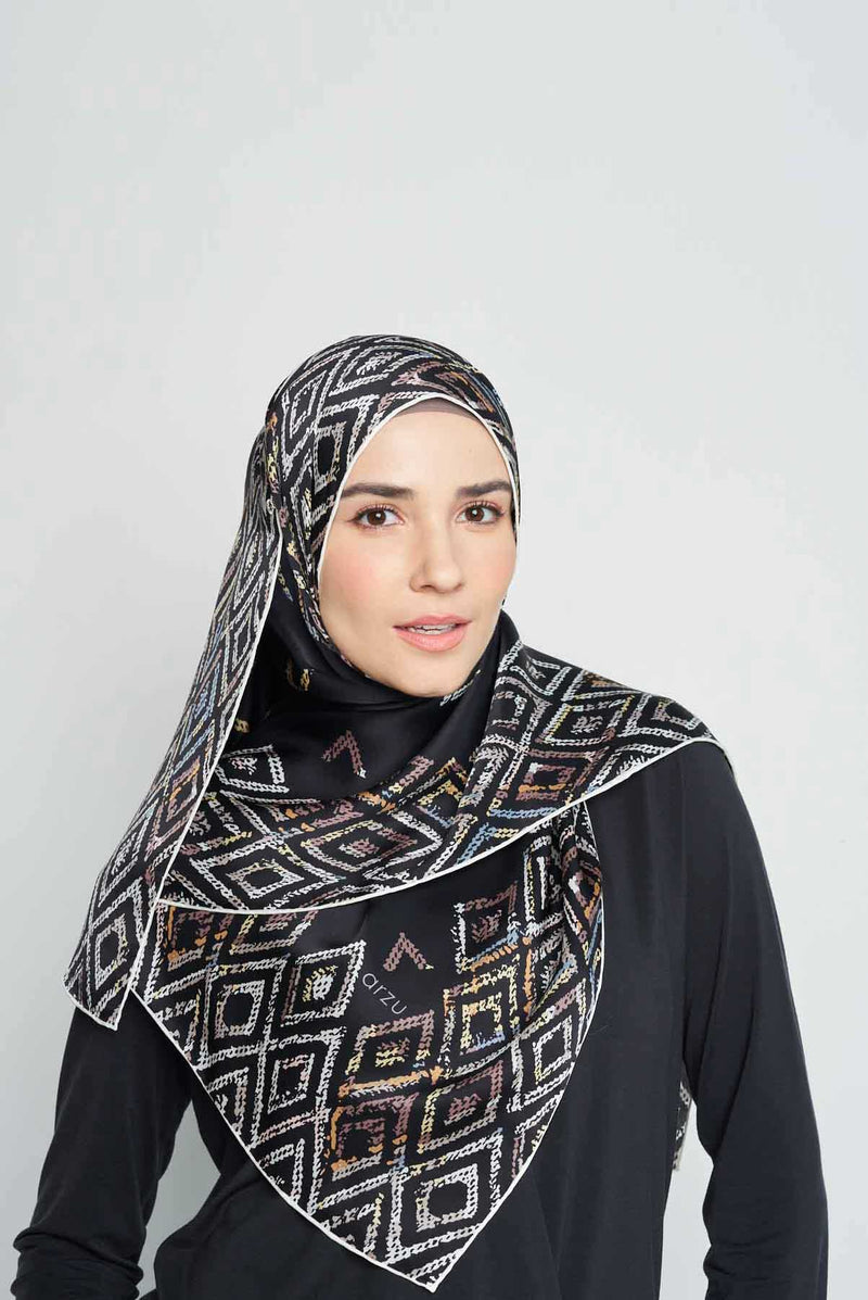 diamond lattices are forever scarf SERIOUSLY SATIN SILK