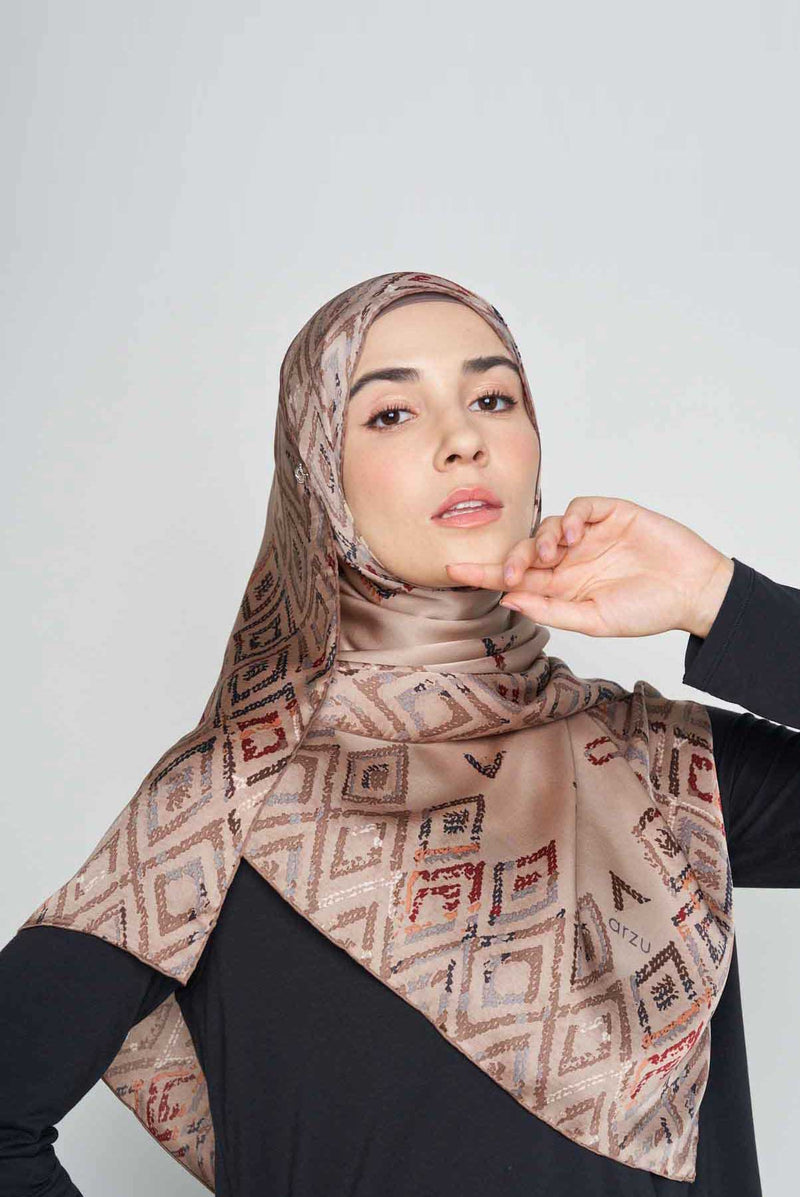 diamond lattices are forever scarf SERIOUSLY SATIN SILK