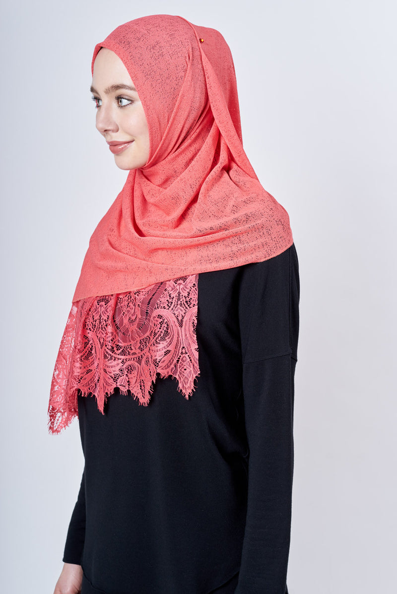 text -- textured lush coral