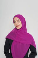 stretch-it square Large GEORGETTE toothstitch hem