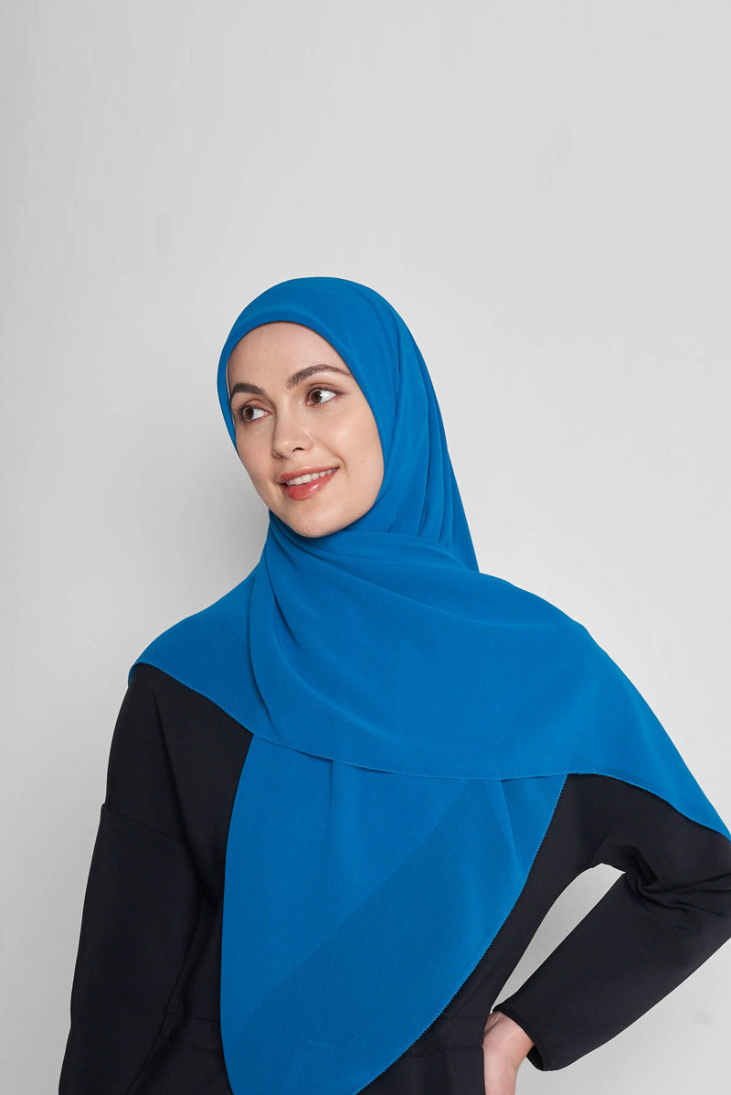 stretch-it square Large GEORGETTE toothstitch hem