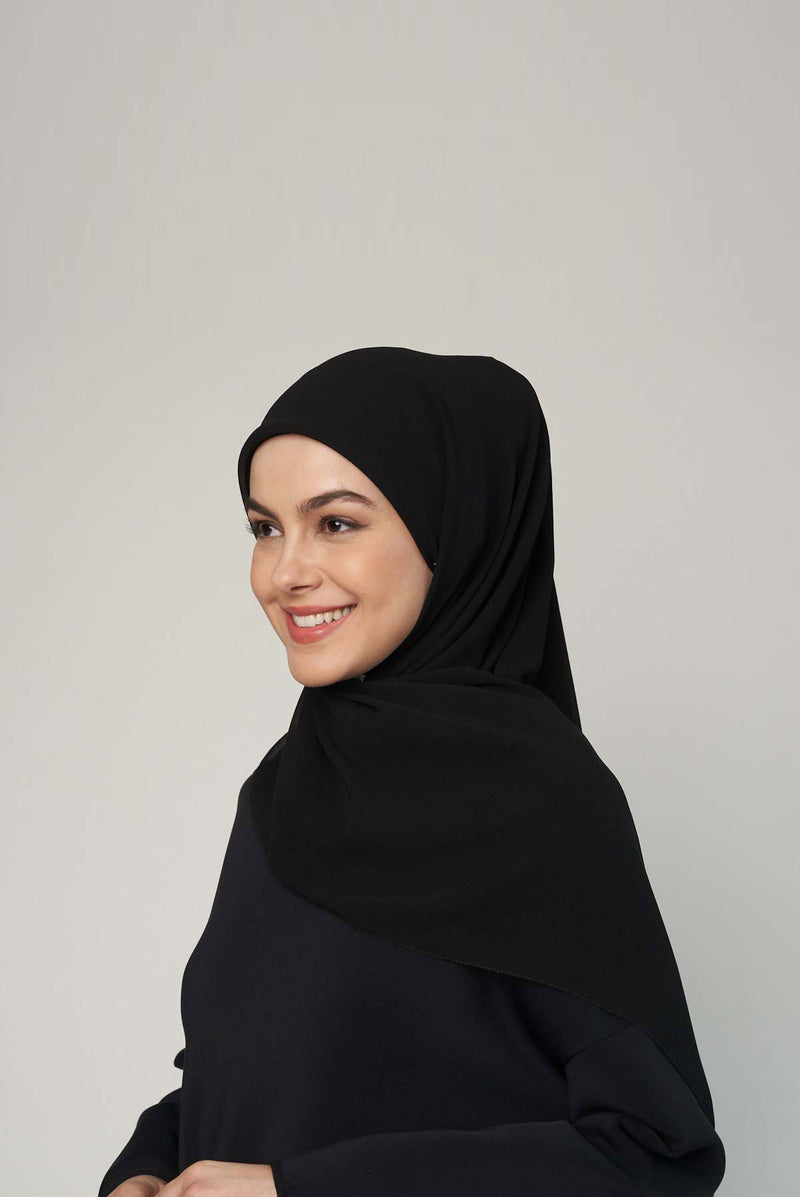 stretch-it square Large GEORGETTE toothstitch hem