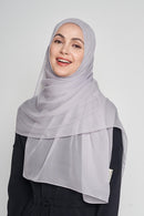 text -- crepe silk grey lilac