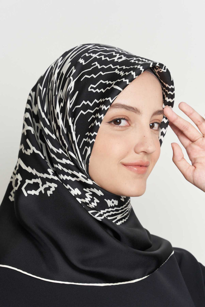 text -- shimmering thumbprint sophisticated black