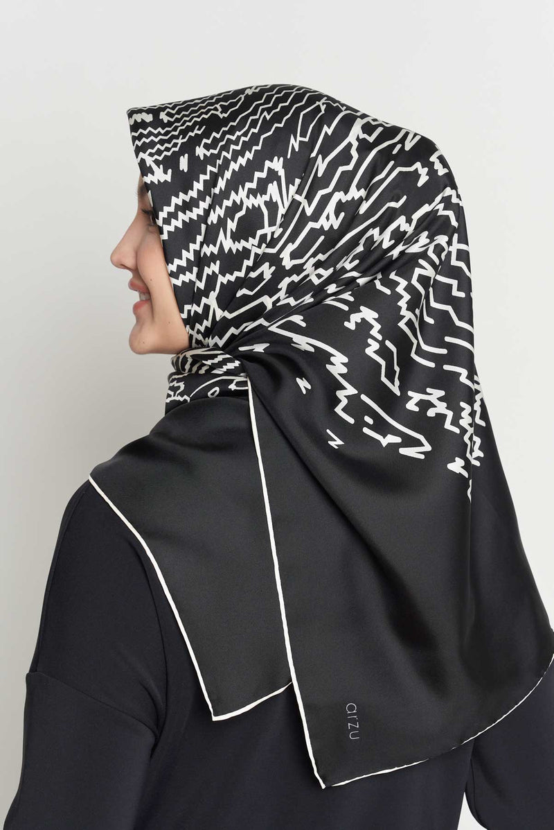 text -- shimmering thumbprint sophisticated black