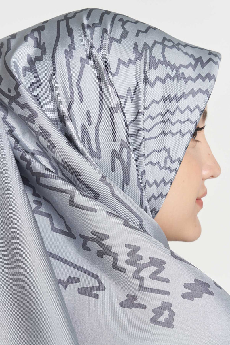 text -- shimmering thumbprint modern grey
