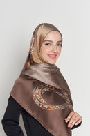 every knot has a silver lining scarf CREPE SATIN SILK