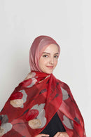 tulips behind shadows scarf CASHMERE SILK