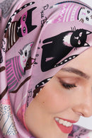 text -- cats ladylike pink