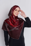 text -- arzu knot crimson red
