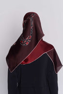 text -- arzu knot crimson red