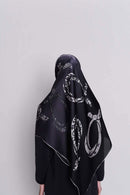 every knot has a silver lining scarf CREPE SATIN SILK