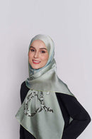 every knot has a silver lining scarf CREPE SATIN SILK
