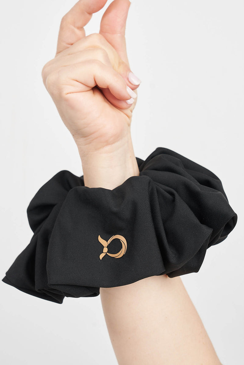 text -- scrunchie sophisticated black