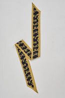 text -- gold black twilly