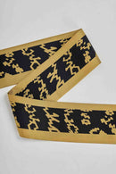 text -- gold black twilly