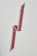 text -- taupe red twilly
