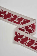 text -- taupe red twilly