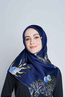 the siren square TWILL SILK