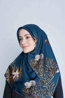 the siren square TWILL SILK