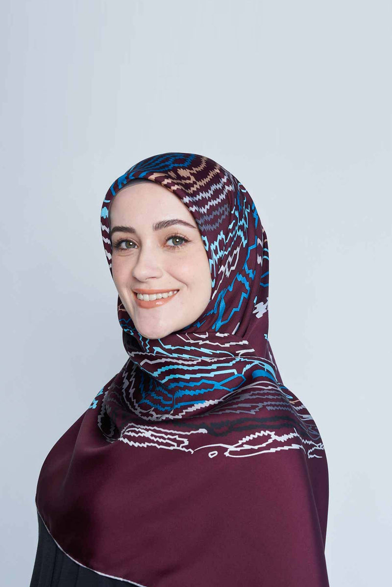*LIMITED EDITION* thumbprint square TWILL SILK Medium