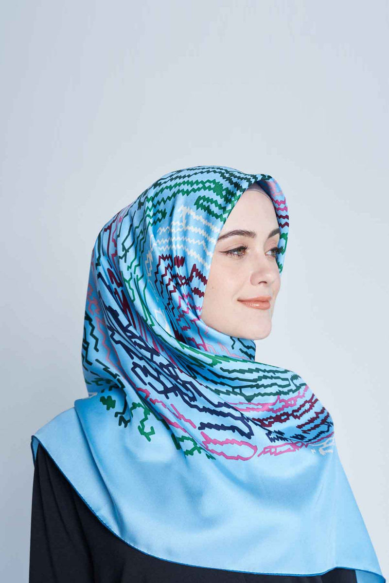 *LIMITED EDITION* thumbprint square TWILL SILK Medium