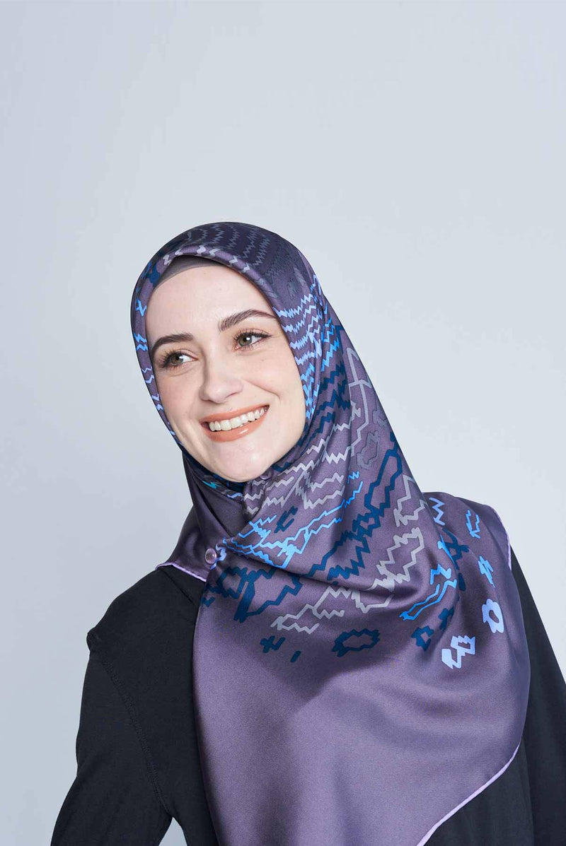 *LIMITED EDITION* thumbprint square TWILL SILK Medium