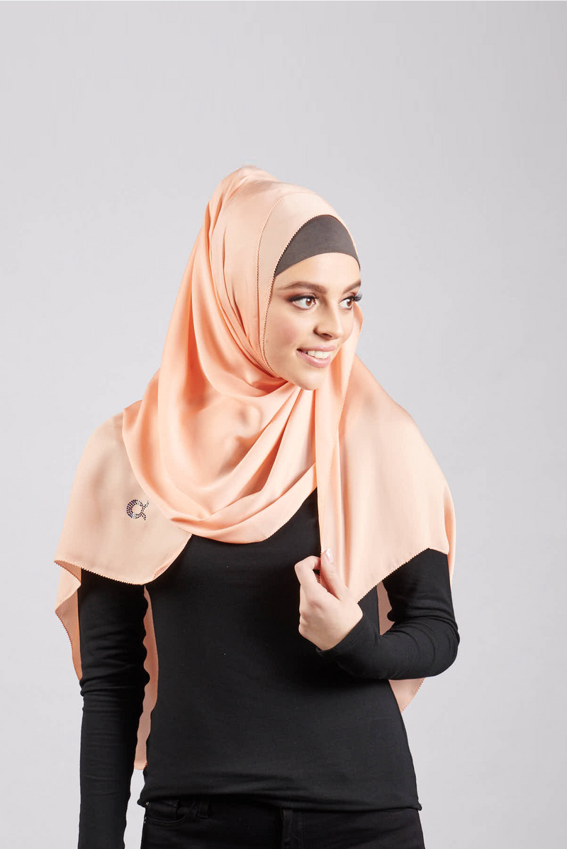 plaintastic mute satin scarf No-Silk Silk™ tooth stitch hem
