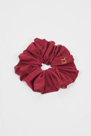 text -- scrunchie stylish burgundy