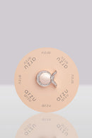 text -- rose gold brooch