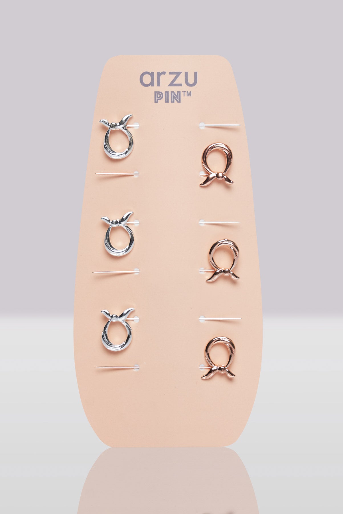 text -- silver and rose gold