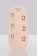 text -- silver and rose gold