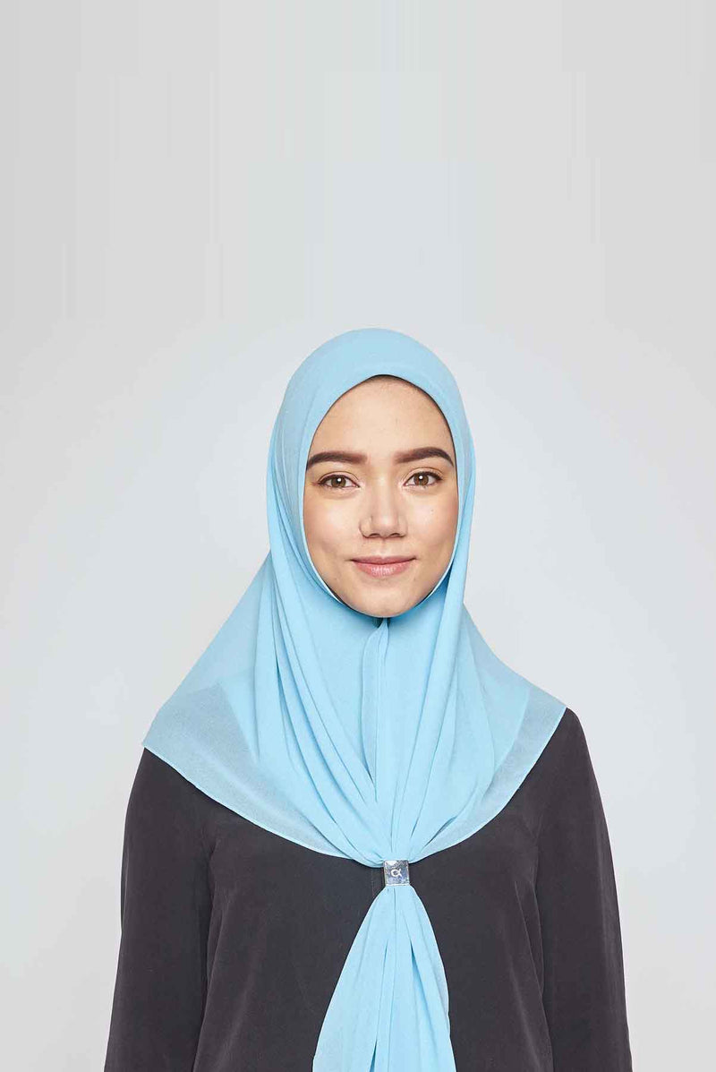 stretch-it square Large GEORGETTE Italian stitch hem
