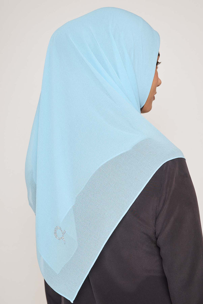stretch-it square Large GEORGETTE Italian stitch hem