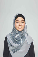 floating stems scarf CREPE SILK