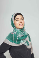 floating stems scarf CREPE SILK