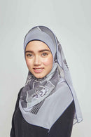 floating stems scarf CREPE SILK