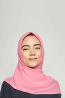 stretch-it square Large GEORGETTE toothstitch hem