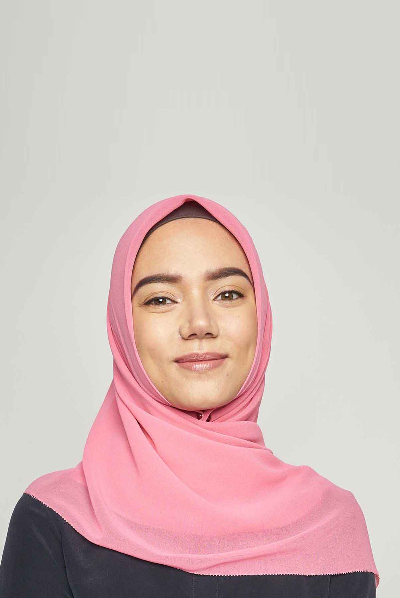 stretch-it square Large GEORGETTE toothstitch hem